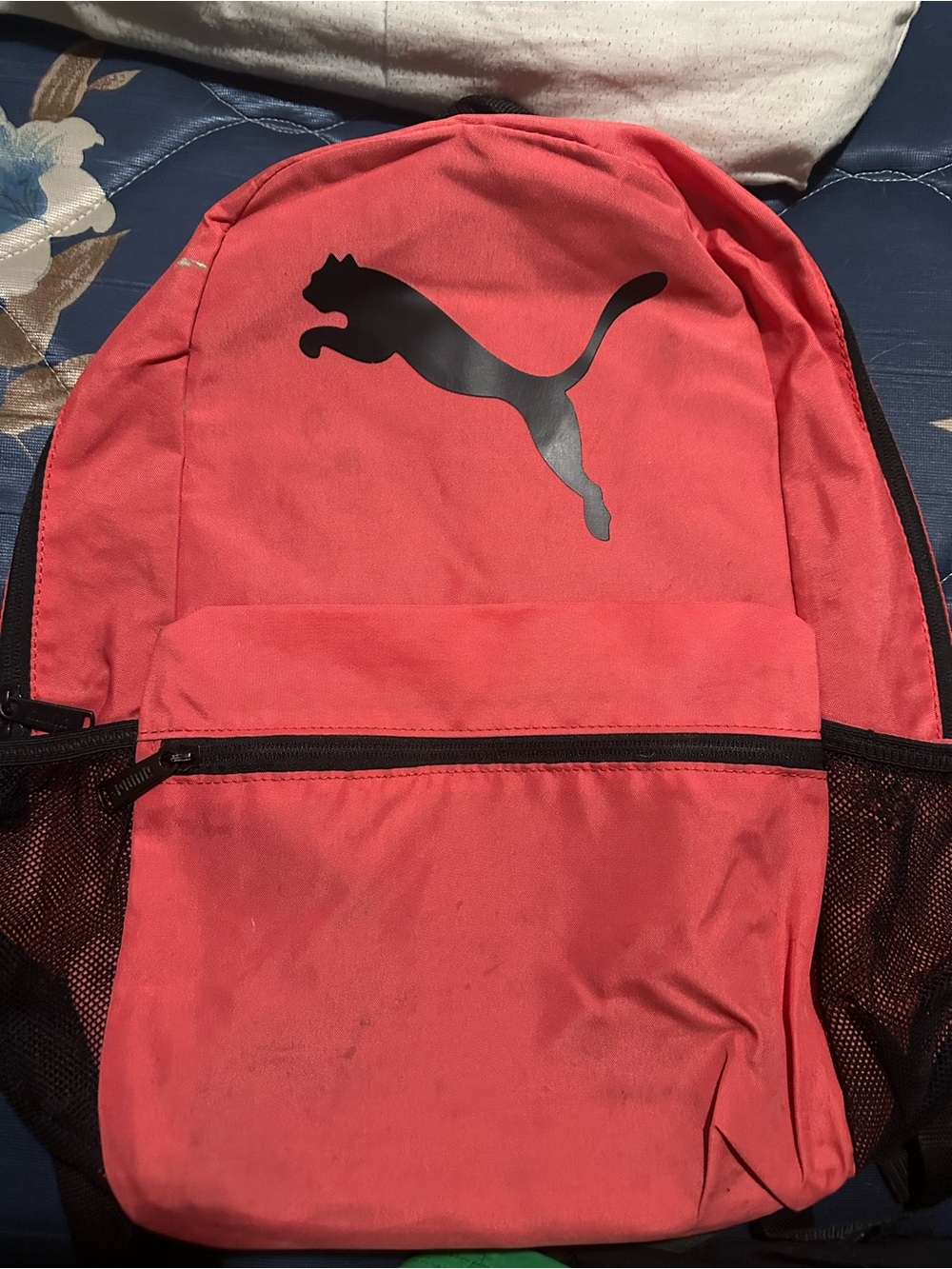 Puma Coral Backpack with Black Puma Cat Logo